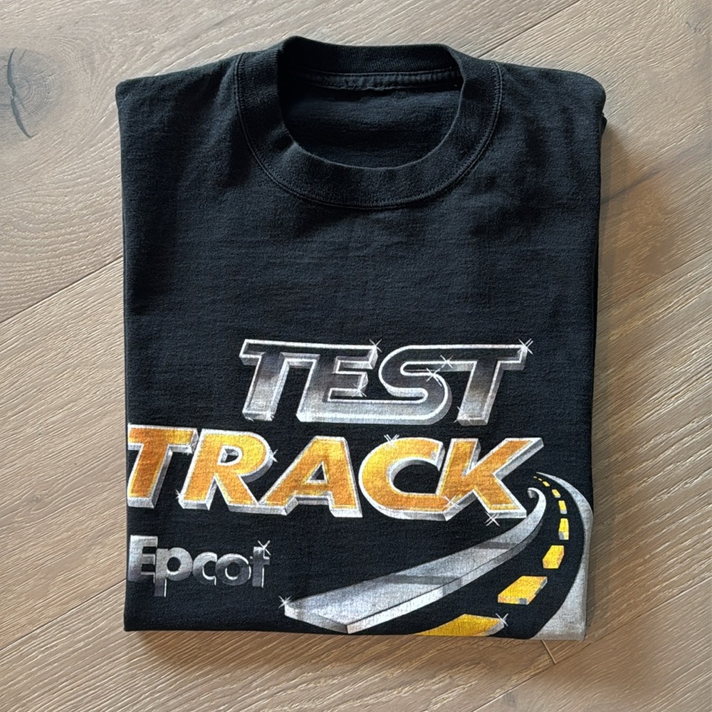 Vintage Disney Epcot Test Track Black Tshirt Unisex M